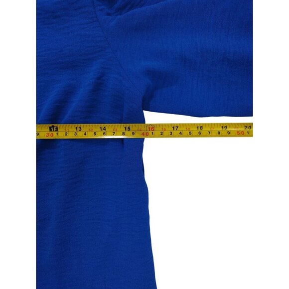 DKNY Girls Ruffled Hem Long-Sleeve Blue Dress With Back Zipper Closure Size 4. - Picture 7 of 9